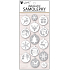 Christmas stickers plastic flasks with glitter 10 x 21 cm