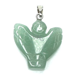 Avanturine green Angel, angel wings pendant natural stone hand cut 25 x 21 x 5 mm, lucky stone