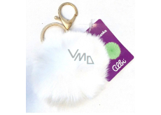Albi Hairy Key Ring White 11 cm