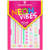 Essence Neon Vibes nail stickers in neon colours 1 sheet