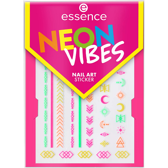 Essence Neon Vibes nail stickers in neon colours 1 sheet