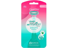 Wilkinson Quattro Intuition Smooth Sensitive shaver for women 3 pieces