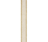 Ditipo Jute ribbon with lace - lace 5 m x 40 mm