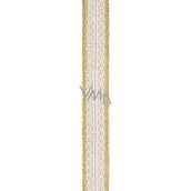 Ditipo Jute ribbon with lace - lace 5 m x 40 mm