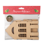 Albi Wooden 3D house decoration, 3 windows 11 cm x 20 cm x 11,5 cm