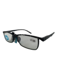 Berkeley Reading Dioptric Glasses +1 Plastic Black Spots Blue Block 1 piece MC2238B
