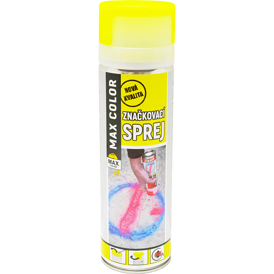 Max Color marking spray, light yellow, 500 ml