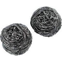Söke 2 Economic stainless steel scrubber for dishes, 2 pieces