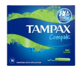 Tampax Compak Super women's tampons with 16-piece applicator