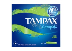Tampax Compak Super women's tampons with 16-piece applicator
