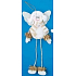 Creamy angel with long legs for hanging 21 cm