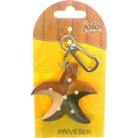 Nekupto Jolo Natura wooden pendant big star 1 piece