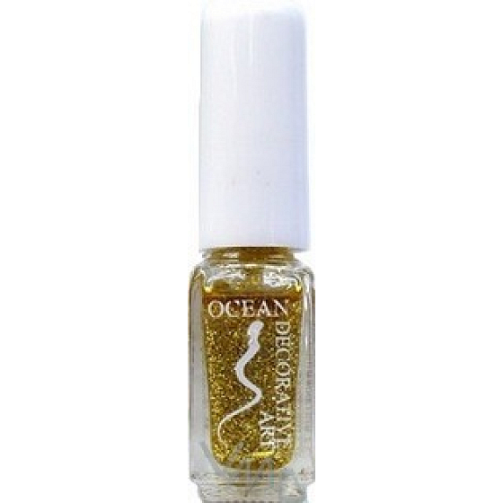 Ocean Decorative Art decorating nail polish shade 05 gold glitter 5 ml