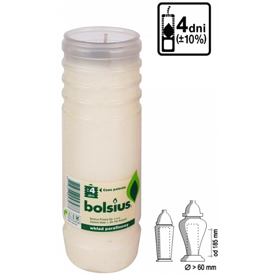 Bolsius Angela oil composite candle white, burning time 4 days