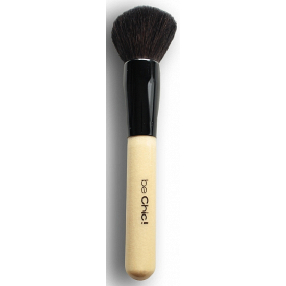Be Chic! Professional White B 01 cosmetic brush with natural goat bristles for powder 17,5 cm