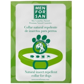 MenForSan Anti-parasite natural dog collar, repellent ticks and fleas for 90 days 60cm