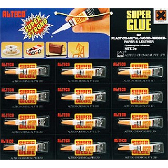 Alteco Super Glue universal instant adhesive 12 x 3 g