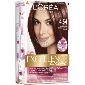 Loreal Excellence Creme 4.54 Brown Mahogany Copper Hair Color