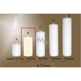 Lima Gastro smooth candle ivory cylinder 70 x 150 mm 1 piece
