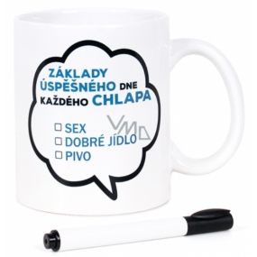 Albi Mug with marker Basics of a successful guy's day 310 ml