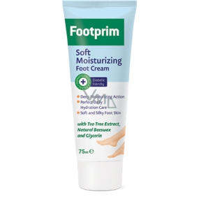 Footprim soft emollient foot cream with tea tree extract, natural beeswax and glycerin 75ml