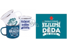 Albi Plechový hrnek s nápisem Děda 500 ml 032