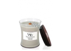 WoodWick Warm Wool - Warm wool scented candle with wooden wick and lid glass small 85 g