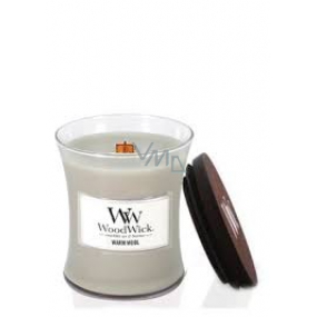WoodWick Warm Wool - Warm wool scented candle with wooden wick and lid glass small 85 g