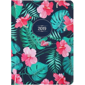 Albi Diary 2019 Weekly Hibiscus 12.6 x 17 x 1.2 cm