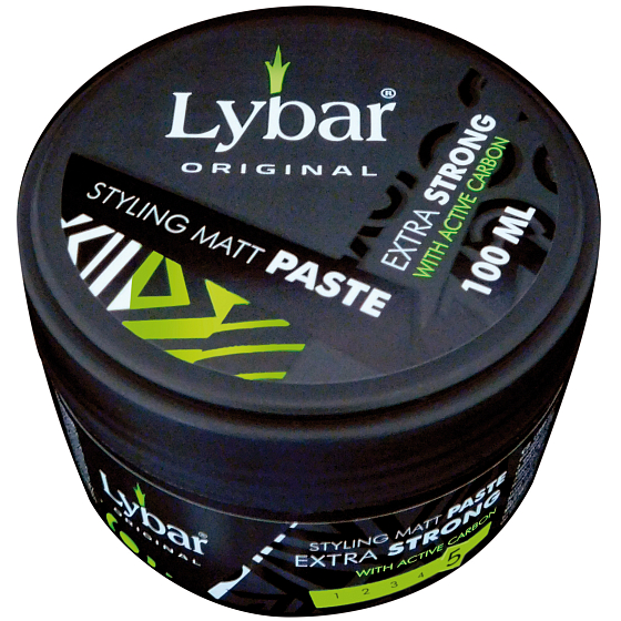 Lybar Styling matting hair paste extra strong firming with activated carbon 100 ml