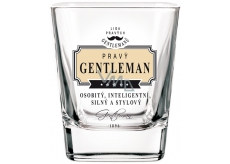 Nekupto League of Real Gentlemen Whiskey glass Real Gentleman - distinctive, intelligent, strong and stylish 200 ml