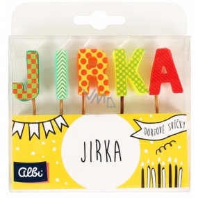 Albi Cake candles name - Jirka, 2.5 cm