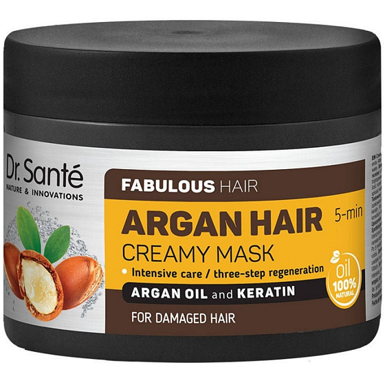 Dr. Santé Argan Oil and Keratin Cream Mask for Damaged Hair 300 ml