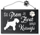 Nekupto Pets wooden sign Schnauzer 155 x 98 x 5 mm