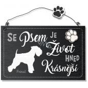 Nekupto Pets wooden sign Schnauzer 155 x 98 x 5 mm