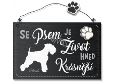 Nekupto Pets wooden sign Schnauzer 155 x 98 x 5 mm