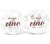 Nekupto Double cork tray My wine, your wine 19 x 9.5 x 0.3 cm