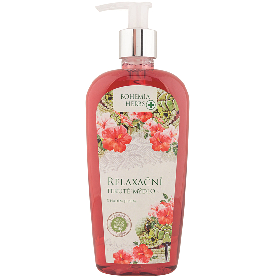 Bohemia Gifts Herbs Snake venom relaxing liquid soap dispenser 300 ml