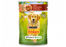 Purina Friskies Vitafit lamb with carrots in juice complete dog food pouch 100 g