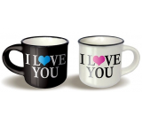 Nekupto Pair of mini cups I love you 2 x 100 ml