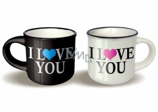 Nekupto Pair of mini cups I love you 2 x 100 ml