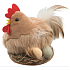 Hen plush brown 10 cm