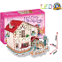 CubicFun 3D Luminous Puzzle Holiday Bungalow Dollhouse Dollhouse 114 pieces for kids 29 x 26 x 23 cm