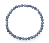 Coral blue facet bracelet elastic natural stone, ball 5 mm / 16 - 17 cm