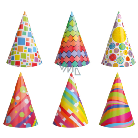 Carnival hat coloured 6 pieces mix motifs