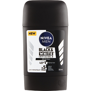 Nivea Men Antiperspirant Black & White Invisible Original, 50 ml