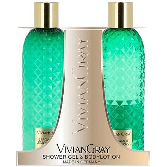 Vivian Gray Bergamot & Lemongrass luxury body lotion 300 ml + luxury shower gel 300 ml, cosmetic set