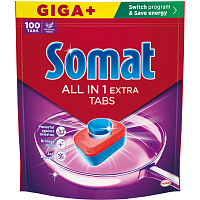 Somat Dishwasher Tablets All in 1 Extra, 100 pcs