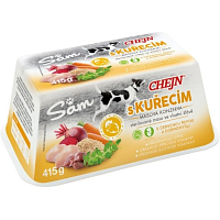 Sam dog bowl with chicken, 97% meat content, 415 g
