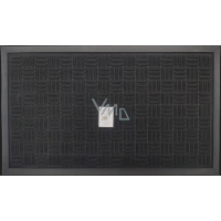 Doormat rubber and carpet 45 x 75 cm